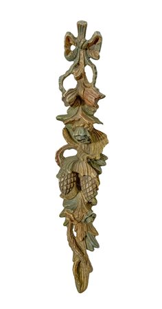 Fregio in legno policromo