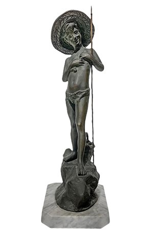 Pescatorello su scoglio