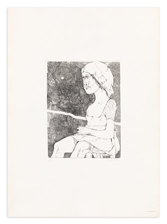 KARL PLATTNER (1919-1986) - Senza Titolo (Donna seduta), 1975