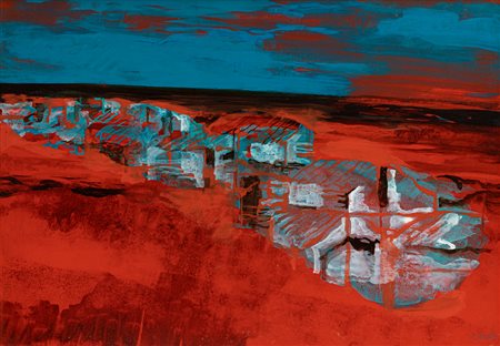 MARIO BARDI (1922-1998) - Paesaggio mediterraneo, anni ’70