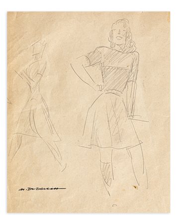 MARCELLO DUDOVICH (1878-1972) - Donna con mano sul fianco