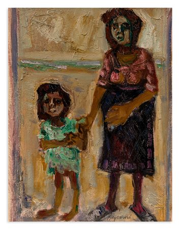 ALDO BORGONZONI (1913-2004) - Piccola spiaggia, 1958