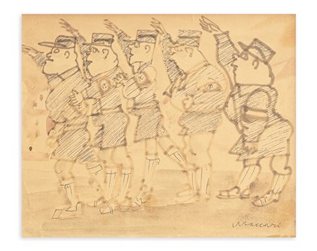 MINO MACCARI (1898-1989) - Senza Titolo, annni '60