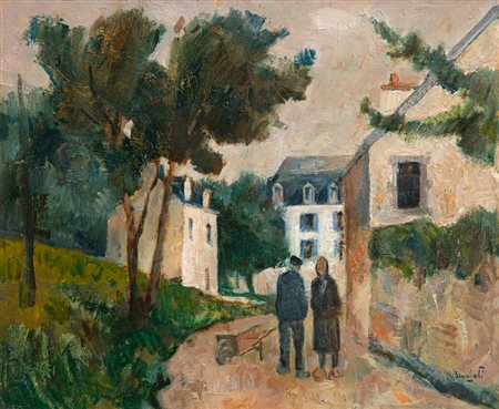 LUIGI BRAMBATI (1925-1983) - Villaggio Bretone, incontri, 1979