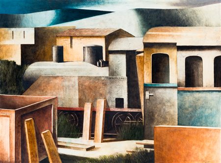 MARCELLO SCUFFI (1948) - Deposito di vecchi treni, 2001