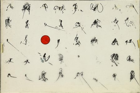 Emilio Scanavino ALFABETO acrilico su acetato, cm 26,5x39,5 L'opera è...