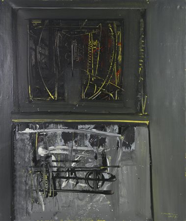 Emilio Scanavino SENZA TITOLO olio su tela, cm 100x80 firma e data eseguito...