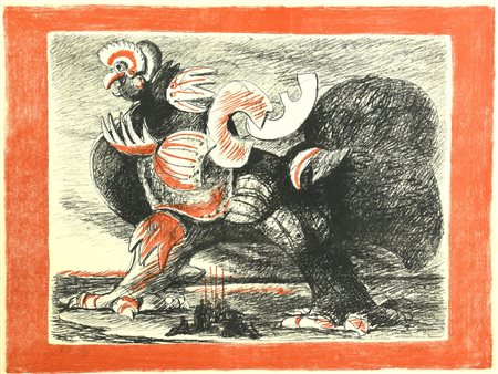 Salvatore Fiume COMPOSIZIONE litografia, cm 60x80; es. p.a. 18/18 firma e...