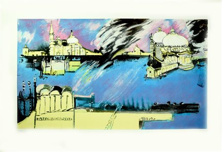 Remo Brindisi VENEZIA acquaforte, battuto cm 68,5x119, foglio cm 100x149; es....