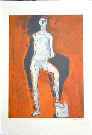 D'Après Marino Marini PERSONAGGIO cromolitografia, cm 70x50; es. 20/75...