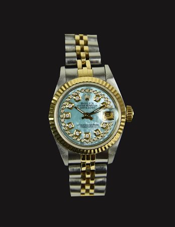 ROLEX OYSTER PERPETUAL DATE JUST LADY DIAMOND, REF. 69173 CASSA: in acciaio...