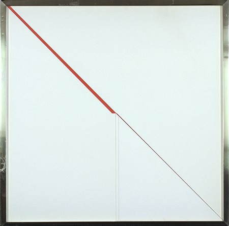 Sandro De Alexandris, Costruzione sulla diagonale R/2, bianco e rosso, 1971
