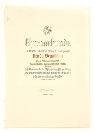 Diploma DAF
Germania III Reich
