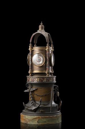 Orologio da appoggio del tipo "industrial clock", modello "the Bollard". 
Strut