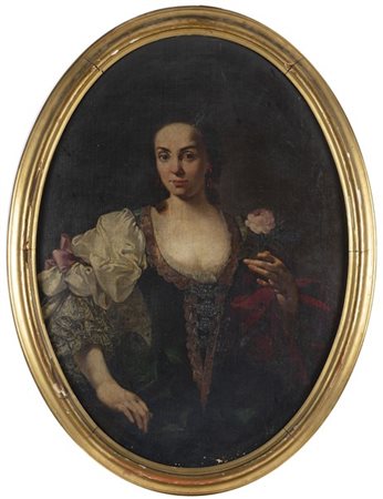 Scuola napoletana del secolo XVIII

Ritratto di dama con fiore in mano
Olio su