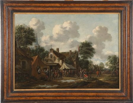 Thomas Heeremans Scena di villaggio nei pressi di una locanda
Olio su tela, cm 6