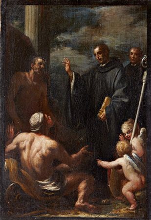 Onorio Marinari San Mauro risana gli storpi 
Olio su tela (bozzetto), cm 41,5x29