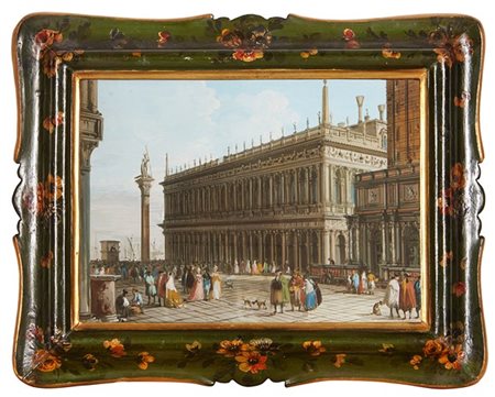 Giuseppe Bernardino Bison Venezia, veduta della Piazzetta con la Libreria Vecchi