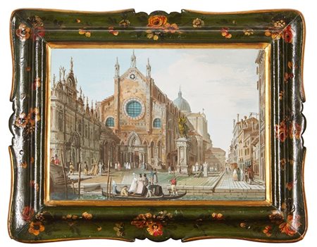 Giuseppe Bernardino Bison Venezia, Veduta della basilica dei Santi Giovanni e Pa