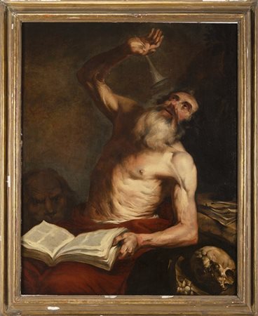 Scuola di Giovan Battista Langetti, secolo XVII

La visione di San Girolamo
Oli