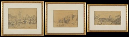 Artista del secolo XIX 

Paesaggio orientale con ponte e figure; Paesaggio orie