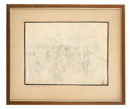 Cherubino Cornienti (attr.)

Scena di matrimonio
Matita nera su carta, mm 205x27