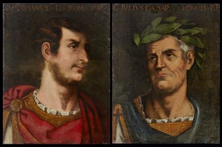 * Scuola della fine del secolo XVII

Ritratto di Ottaviano e Ritratto di Giulio