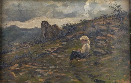 SCUOLA DI DELLEANI<BR>"Figura nel paesaggio" 1901