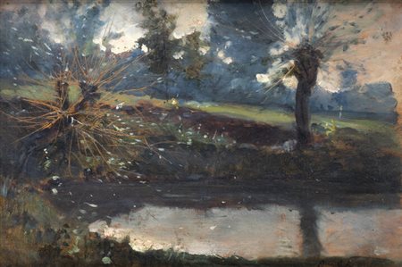 MARIO VIANI D'OVRANO<BR>Torino 1862 - 1922<BR>"Paesaggio"
