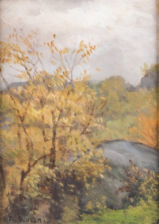 ADOLFO ROLLA<BR>Buenos Aires 1899 - 1967 Torino<BR>"Autunno ad Avigliana"
