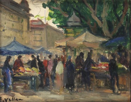 FELICE VELLAN<BR>Torino 1889 - 1976<BR>"Nizza" 1965