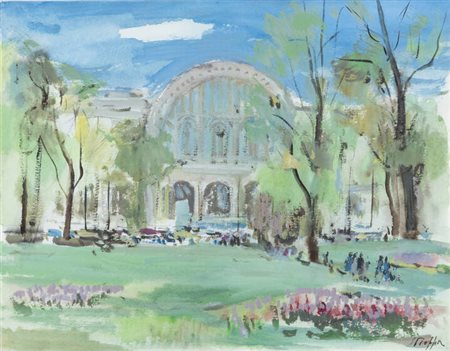 LEONARDO STROPPA<BR>Torino 1900 - 1991<BR>"Piazza Carlo Felice"