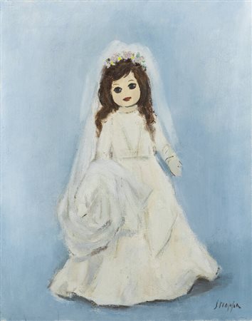 LEONARDO STROPPA<BR>Torino 1900 - 1991<BR>"Bambola vestita da sposa"