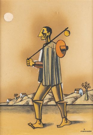 PIETRO MORANDO<BR>Alessandria 1892 - 1980<BR>"Viandante"