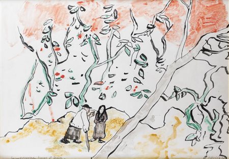 RICCARDO CHICCO<BR>Torino 1910 - 1973<BR>"Conversazione lungo il Sesia"