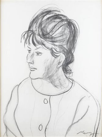 FRANCESCO MENZIO<BR>Tempio Pausania (SS) 1899 - 1979 Torino<BR>"Ritratto di donna"