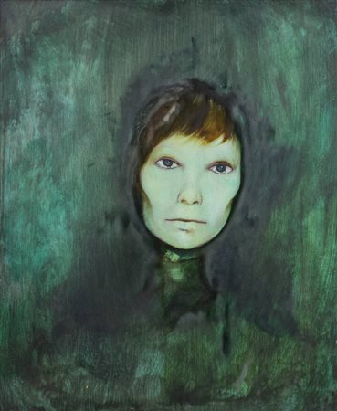 ENRICO COLOMBOTTO ROSSO<BR>Torino 1925 - 2013 Casale<BR>"Volto verde"