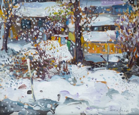 ETTORE FICO<BR>Piatto Biellese (VC) 1917 - 2004 Torino<BR>"Bardonecchia" 1978