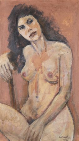 ALFREDO CATARSINI<BR>Viareggio (LU) 1899 - 1993<BR>"La modella" 1960
