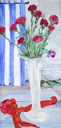 LAURA RICCIO<BR>Roma 1943<BR>"Garofani" 2021