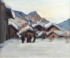 FELICE VELLAN<BR>Torino 1889 - 1976<BR>"Limone Piemonte" 1963