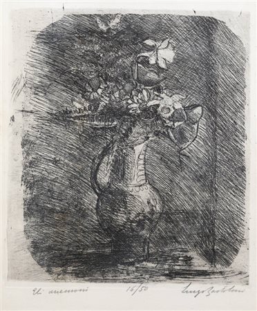 LUIGI BARTOLINI<BR>Cupra Montana (AN) 1892 - 1963 Roma<BR>"Gli anemoni"