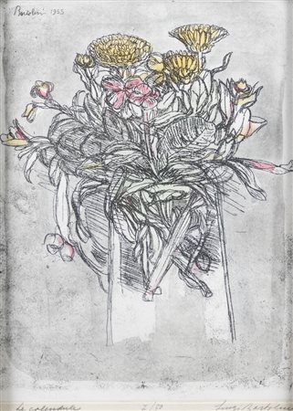 LUIGI BARTOLINI<BR>Cupra Montana (AN) 1892 - 1963 Roma<BR>"Le calendule" 1955