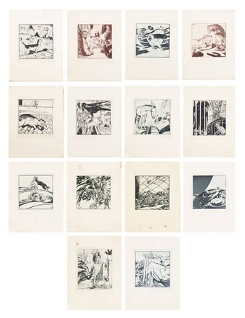 DUILIO CAMBELLOTTI<BR>Roma 1876 - 1960<BR>"Favole di Trilussa" 1920