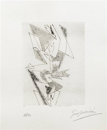 GINO SEVERINI<BR>Cortona (AR) 1883 - 1966 F<BR>"Composizione"