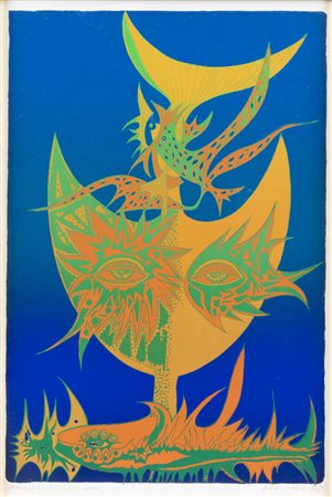 PONTE CORVO (Raffaele Pontecorvo)<BR>Roma 1910 - 1983 Torino<BR>"Volto" 1968