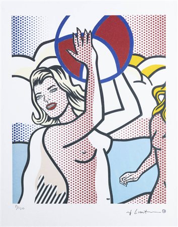 ROY LICHTENSTEIN<BR>New York 1923 – 1997<BR>"Volley ball"