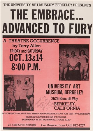 (rif.) Terry Allen - The University Art Museum Berkeley presents The embrace...Advanced to fury, 1978