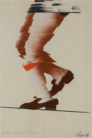 Fabrizio Plessi (Reggio Emilia 1940)  - Disegno / movimento + tempo, 1969
