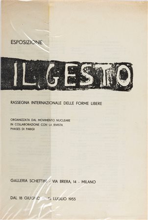 AA.VV. - Lotto composto da "Il Gesto. Rassegna internazionale delle forme libere" e due litografie di L. Fontana e J. Colombo, 1955